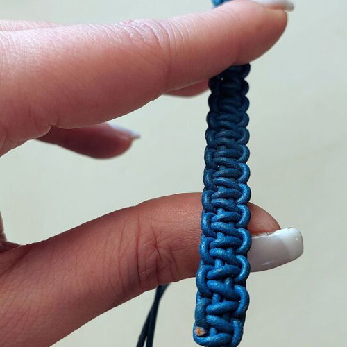Handmade turquoise leather bracelet