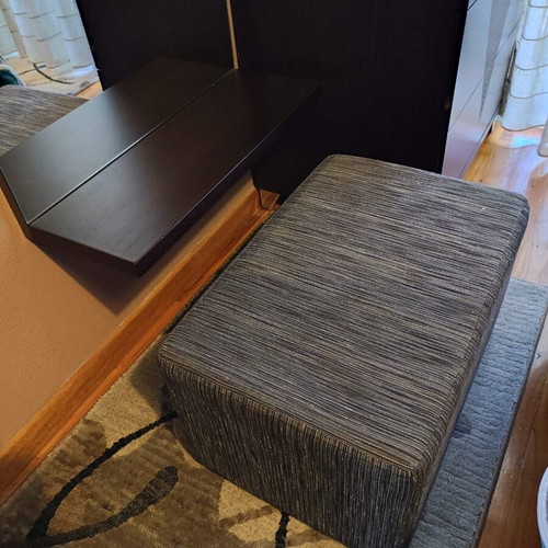 Mirror 150x55 with shelf and stool like new