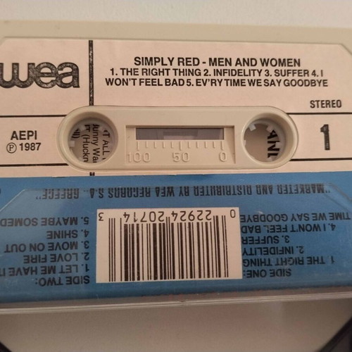 Simply Red Men And Women cassette tape used