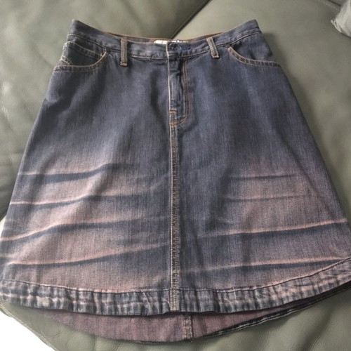 Italian denim skirt like new, modern with innovative design size S-M