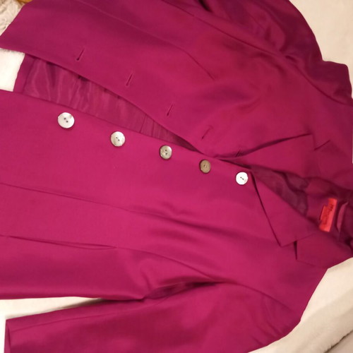 Monsoon silk jacket fuchsia S–M like new