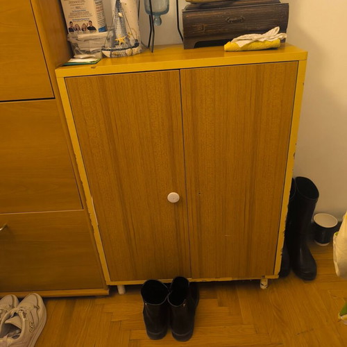 Storage cabinet with shelves used, includes knob gift, height 80cm