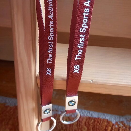BMW keychain set like new, burgundy color