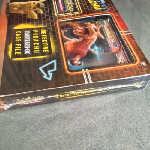 Detective Pikachu Charizard-GX case file with acrylic holder