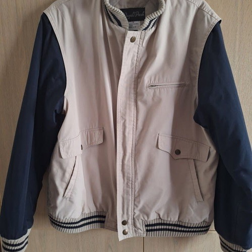 Royal Park Vintage 90s Bomber Jacket size S like new, beige and blue
