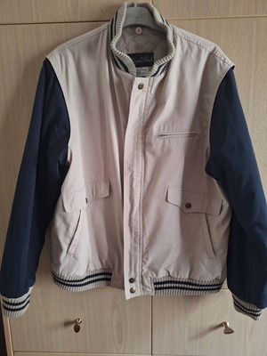 Royal Park Vintage 90s Bomber Jacket size S like new, beige and blue