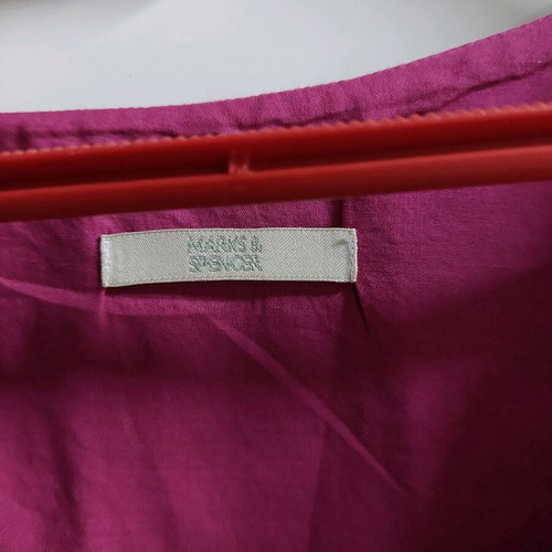 Linen dress Marks & Spencer UK16 purple sleeveless lined, with tie at the chest, length 106 cm