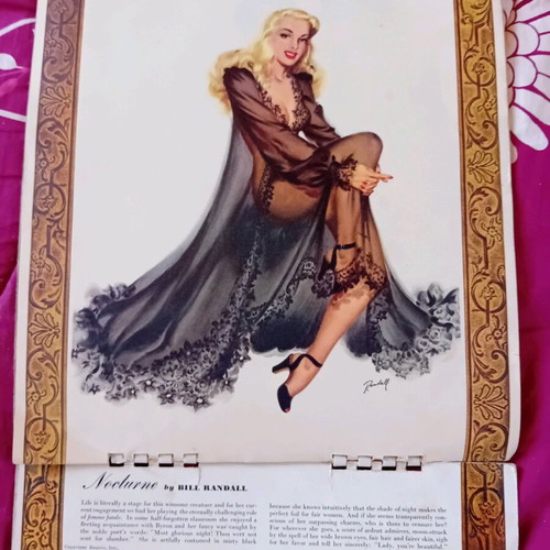 Esquire Girl 1948 calendar used with 12 vintage designs