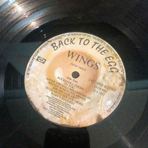 Wings Back To The Egg vinyl used without cover