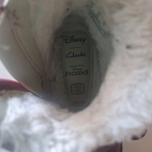 Clarks Disney Frozen II boots size 25 like new, burgundy