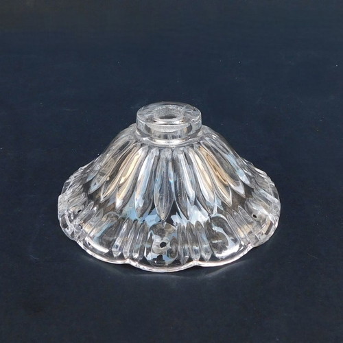 Crystal engraved chandelier part vintage in excellent condition, set of 7