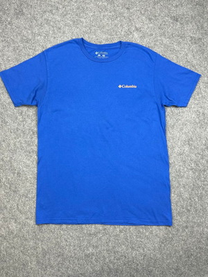 Columbia Sportswear Est. 1938 Mountain Graphic T-Shirt blue cotton men's L used