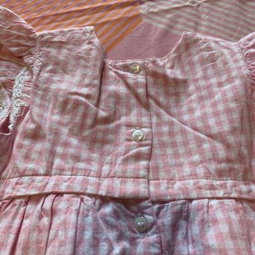 Mothercare dress 12-18 months like new with diaper cover pink-white