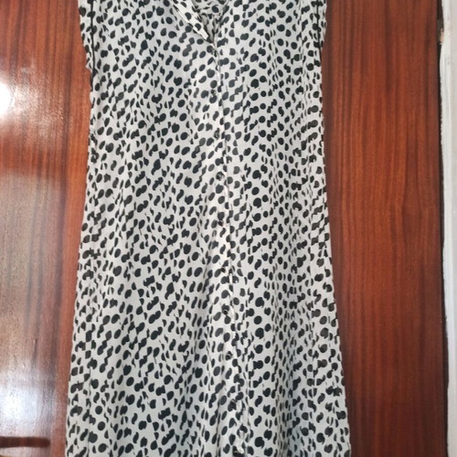Ale spring dress like new, midi, semi-transparent, black and white