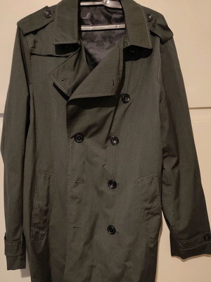 Men's short trench coat Zara gray like new, size M