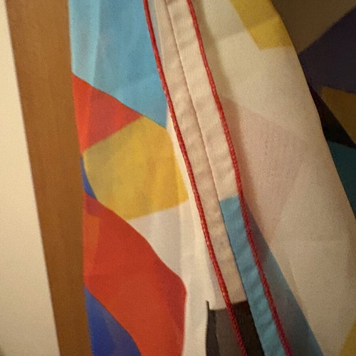 Reni Leza Caftan like new, semi-transparent with geometric shapes