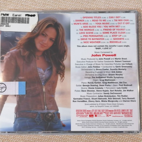 Gigli Original Motion Picture Soundtrack CD like new