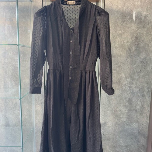 Karavan dress like new, black, with waist belt