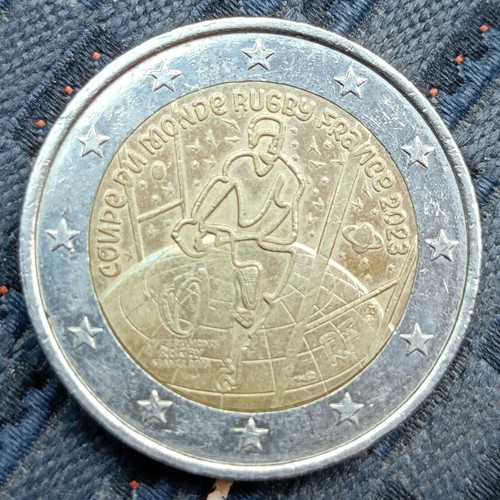 Commemorative 2 Euro Coin France 2023 Rugby World Cup new