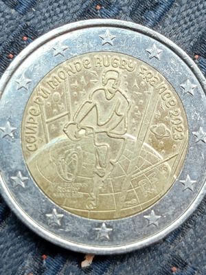 Commemorative 2 Euro Coin France 2023 Rugby World Cup new
