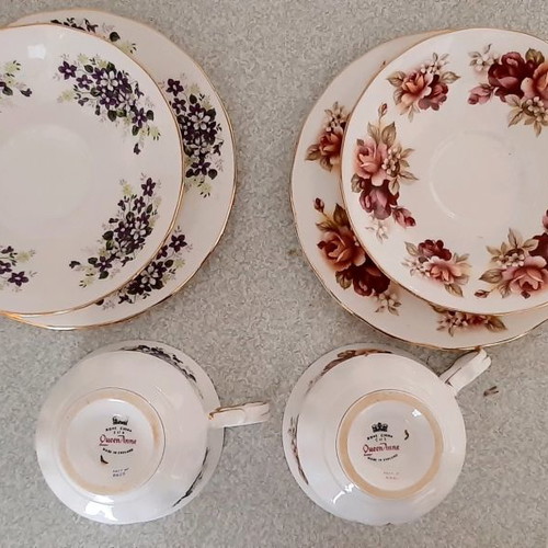 Queen Anne bone China porcelain mugs new