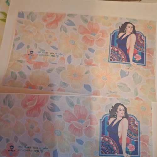 Vintage letters from the 1990s, new, set of 3 envelopes and 6 pages