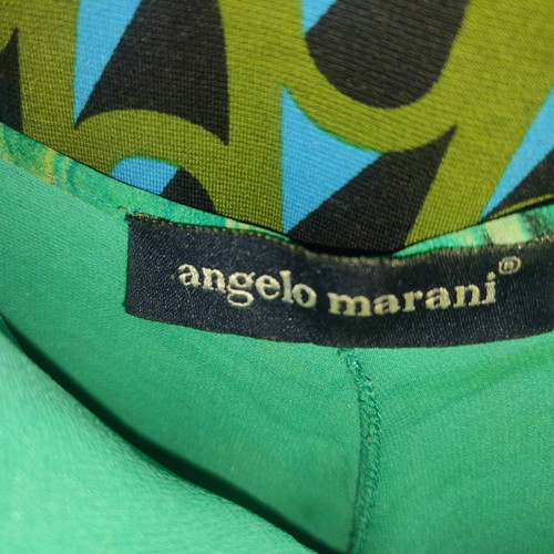 Angelo Marani silk dress used, turquoise, size small