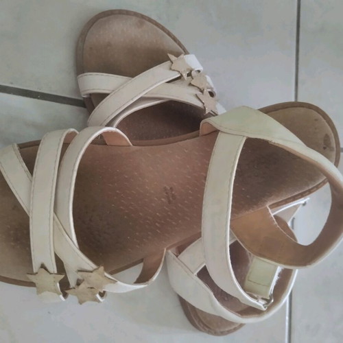 Saxo Blues girls' sandals size 34 like new, white