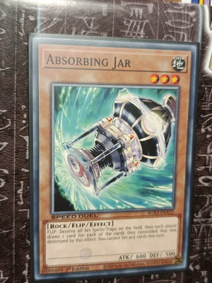 Absorbing Jar Yu-Gi-Oh! card like new with Ultra Pro sleeve