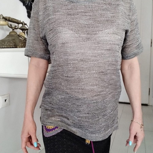 Vintage Adessa Woman blouse like new, grey, size 36 (fits S/L)