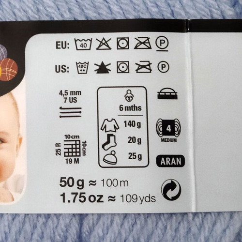 Baby Smiles Bravo Baby 100 knitting yarn set, 10 pieces, new, hypoallergenic