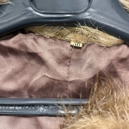 Real women's fur like new, size 50, beige brown