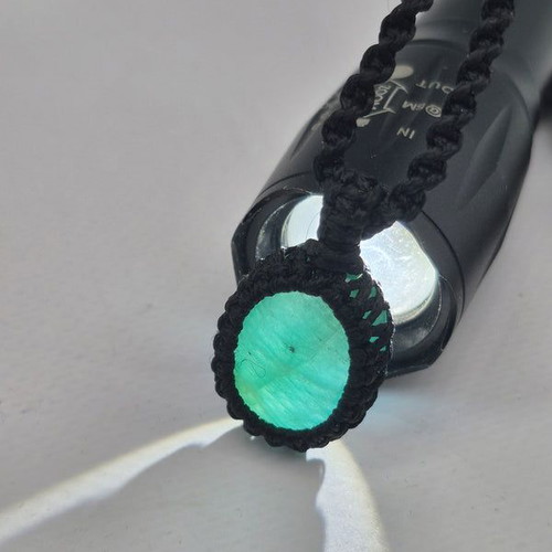 Amazonite Crystal Macrame Necklace new