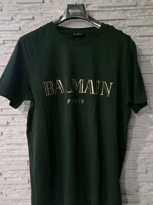 Μπλούζα Balmain M νέα, βαμβακερή πράσινη μέγεθος
