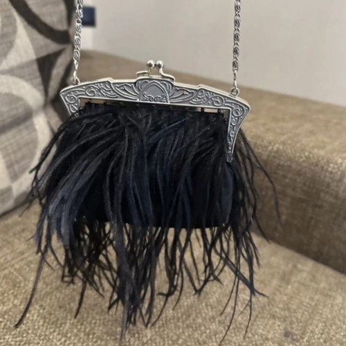 Zara evening shoulder bag new, black and silver