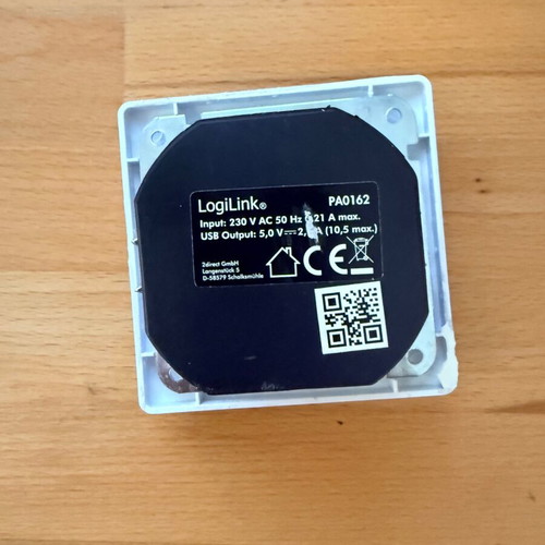 LogiLink Πρίζα με 2 θύρες USB και κλείστρο ασφαλείας καινούργια