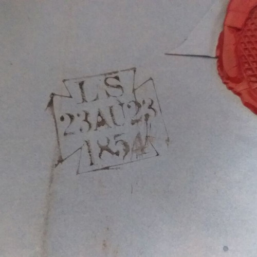 Registered London to Macclesfield 1854 postal cover with stamps
