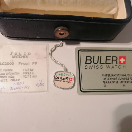 Buler Swiss chronograph watch like new, blue and silver
