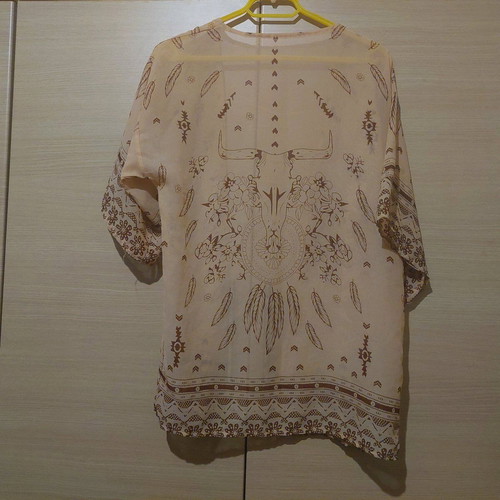 Beige brown kimono tunic like new, size Small/Medium