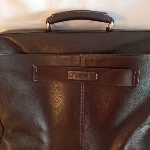 Filofax leather bag like new, dark brown, laptop up to 15.4 inches