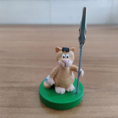 Cat with mouse decorative photo or poster holder, used