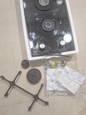 Domino Gas Hob Electrolux EGC 3322NVK Ceramic Black New