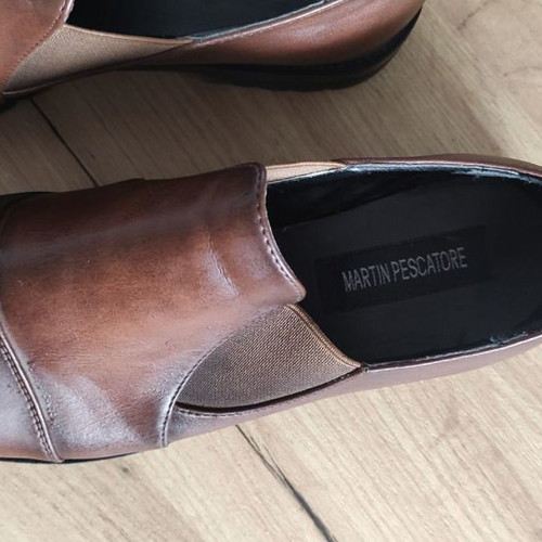 Brown leather casual shoes used, size 41