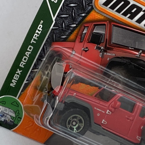 2005 Jeep Gladiator red Matchbox Mainline collectible toy car 1:64 scale