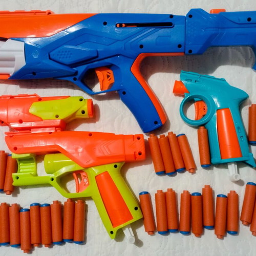 NERF Gear Up Pack of three blasters like new