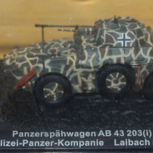 DeAgostini The Combat Tanks Collection Panzerspahwagen AB 43 203 (i) καινούργιο