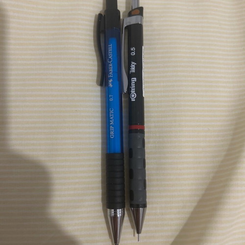 Faber & Tikky mechanical pencils 0.7 and 0.5 with eraser, new