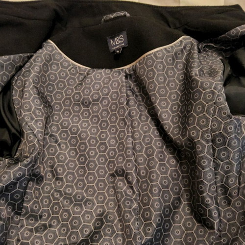 Marks & Spencer women's coat black like new, size UK12