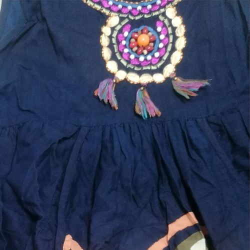 Lanidor sleeveless blouse like new with embroidery and colorful geometric print