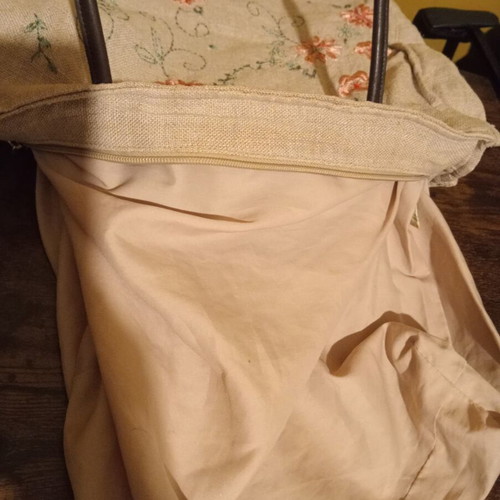 Laura Ashley vintage tote bag 100% linen, new